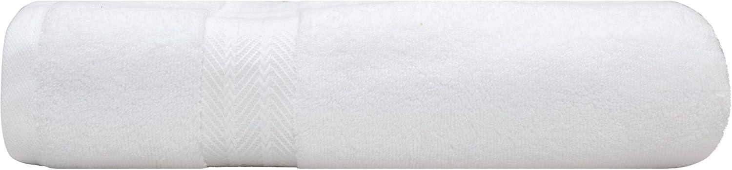 imageBloom Pima Zero Twist Bath Towel 27 x 54 Premium Ultra Soft High Absorbency Pima Cotton Quick Drying Luxury Spa Bath Towels 600 GSM Snow White 1 Pack