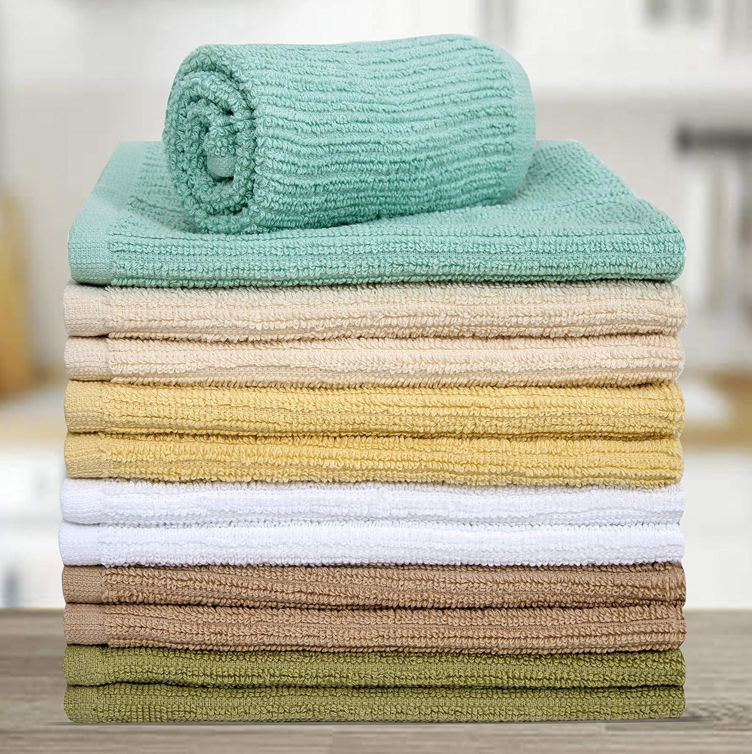 imageBumble Deluxe Bar Towels 16 x 19 Premium Bar Mop for Kitchen Super Absorbent Kitchen Towels 100 Cotton Heavy Weight 2ply Yarn Ribbed Weave 12 Pack SPASpa