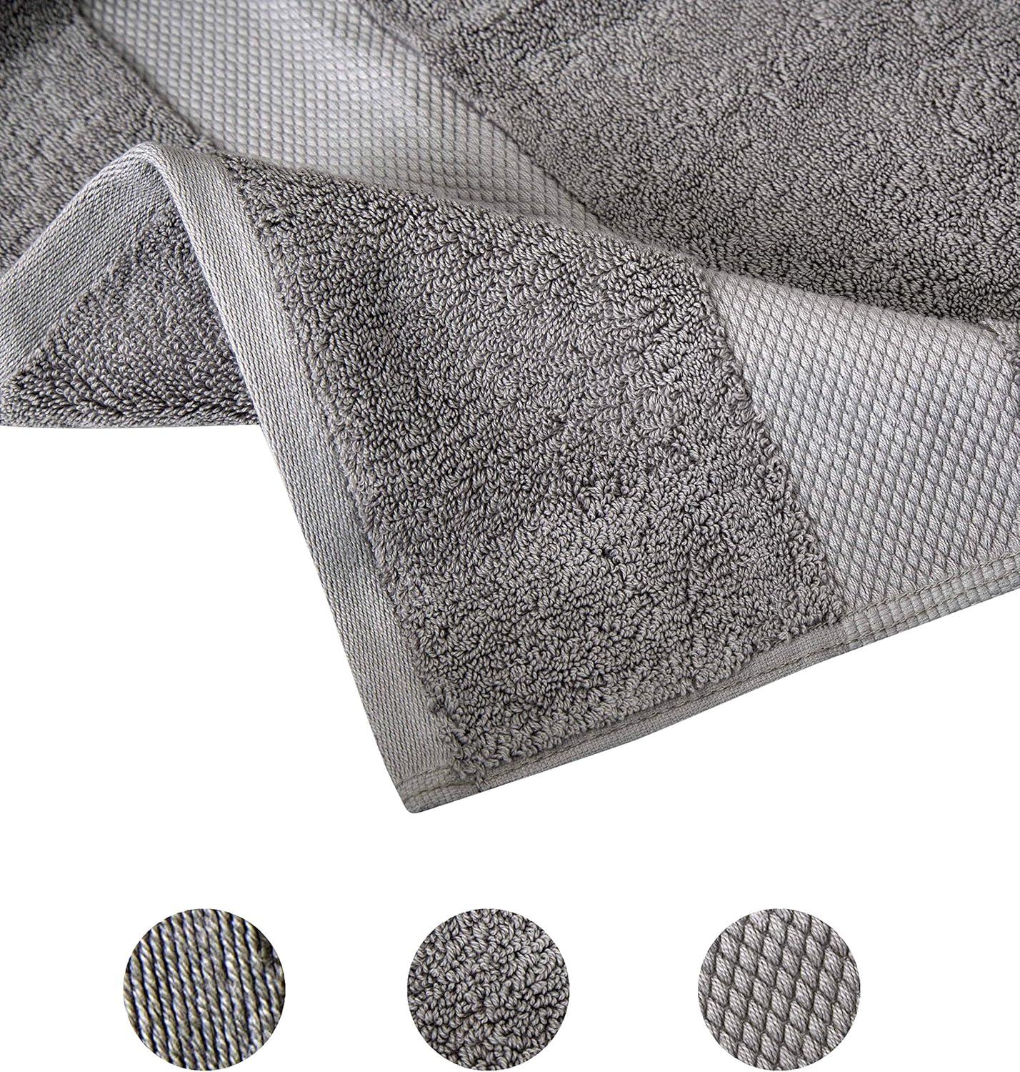 imageBumble Luxury Thick Bath Towels 30 x 60 Heavy Weight 100 Combed Cotton Ultra Soft amp Highly Absorbent Light Grey Bath Sheet 800 GSM 4 Pack