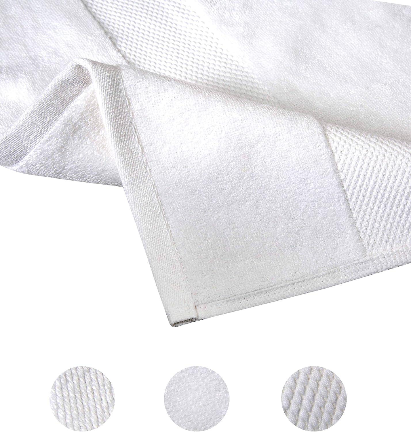 imageLuxury Thick Oversized Bath Towels 30 x 60 Heavy Weight Extra Large 100 Combed Cotton Ultra Soft amp Highly Absorbent 800 GSM White Bath Sheet 4 Pack