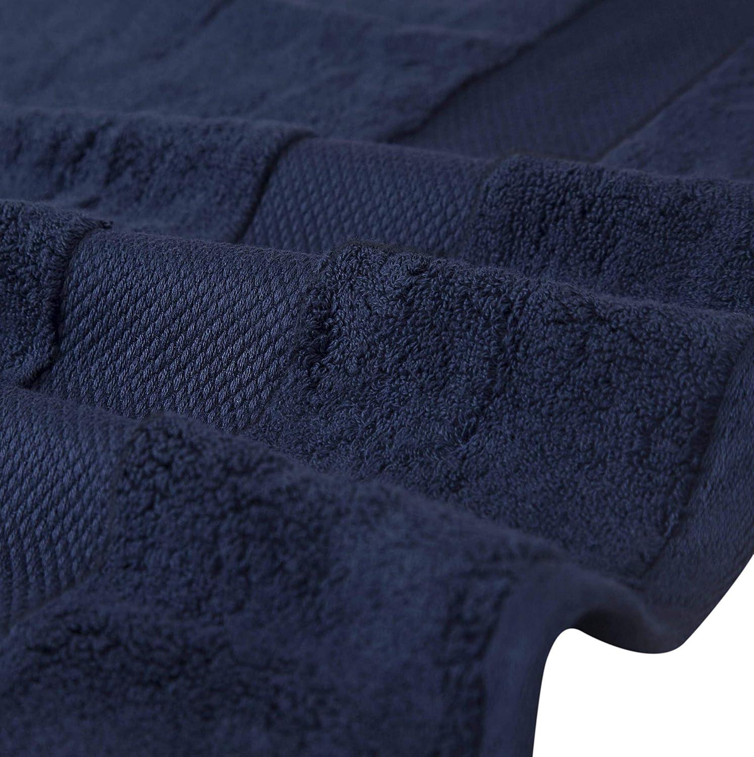 imageThick Luxury Bath Towels 30 x 60 Heavy Weight LargeBath Towels 100 Combed Cotton Ultra Soft amp Highly Absorbent 800 GSM Navy Bath Sheet 2 Pack