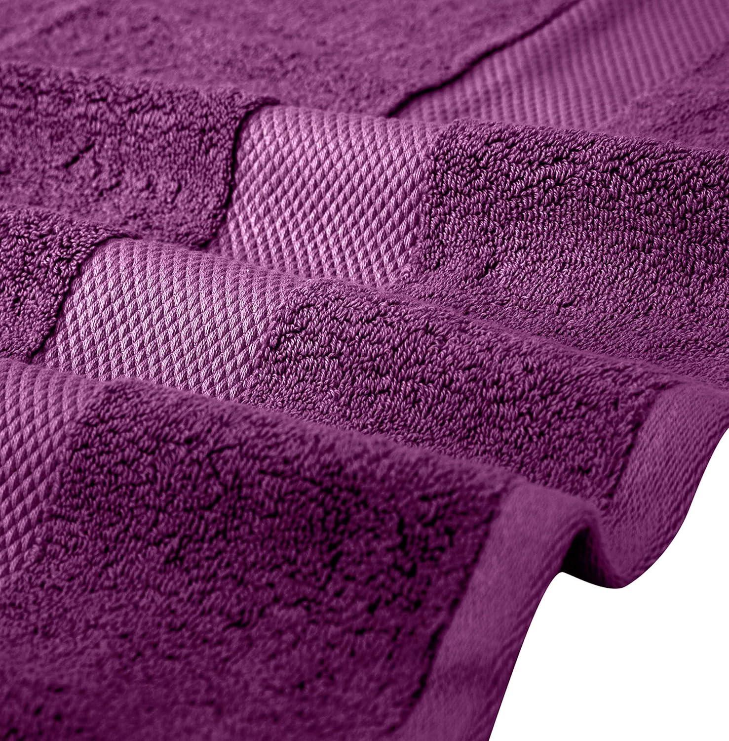 imageThick Luxury Bath Towels 30 x 60 Heavy Weight LargeBath Towels 100 Combed Cotton Ultra Soft amp Highly Absorbent 800 GSM Violet Bath Sheet 2 Pack