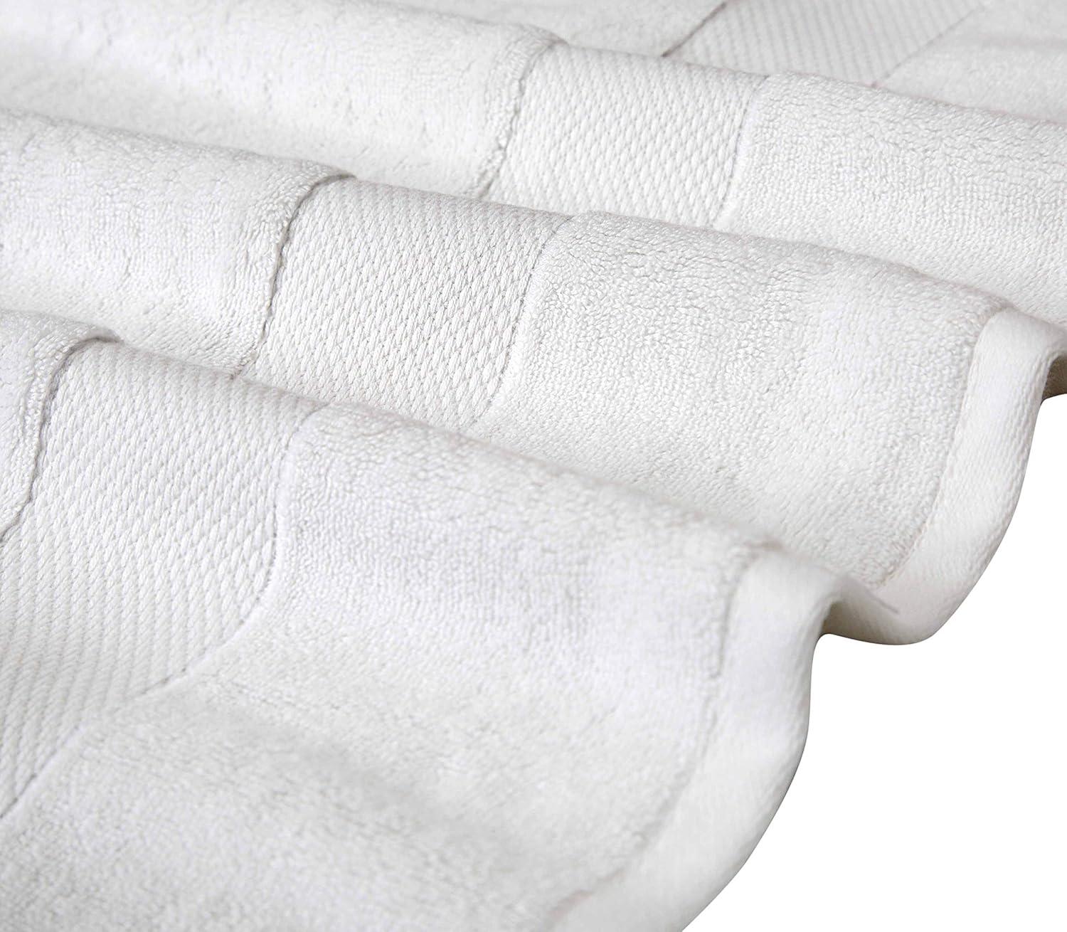 imageThick Luxury Bath Towels 30 x 60 Heavy Weight LargeBath Towels 100 Combed Cotton Ultra Soft amp Highly Absorbent 800 GSM White Bath Sheet 2 Pack