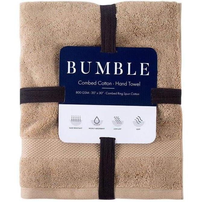 imageBumble Luxury Thick Hand Towel 20 x 30 Heavy Weight Luxury Bath Towel 100 Combed Cotton Ultra Soft amp Highly Absorbent 800 GSM Beige Hand Towel 1 Pack