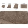 Blake Deluxe 7 Piece Bath Towel and Bath Mat Set – Densely Woven Premium Ultra Soft, High Absorbency Combed Cotton – Luxury Spa Bath Towels – 700 GSM (Tan)