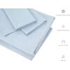 Bumble Luxury Percale 4 Piece Bed Sheet Set – 100% USA Grown Best Pima Cotton Sheets – Ultra Crisp, Smooth Finish Cooling Sheets – Classy Supima Cotton Sheets – King Size, Sky Blue