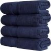 Luxury Thick Oversized Bath Towels – 30′ x 60′ | Extra Large | 100% Combed Cotton | Ultra Soft & Highly Absorbent | 800 GSM | Navy Bath Sheet – 4 Pack