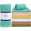 Bumble Deluxe Bar Towels | 16” x 19” Premium Bar Mop for Kitchen | Super Absorbent Kitchen Towels | 100% Cotton Heavy Weight 2-ply Yarn | Ribbed Weave (12 Pack) (SPA)(Spa)