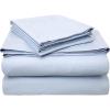Bumble Luxury Percale 4 Piece Bed Sheet Set – 100% USA Grown Best Pima Cotton Sheets – Ultra Crisp, Smooth Finish Cooling Sheets – Classy Supima Cotton Sheets – King Size, Sky Blue
