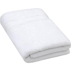 Bloom Pima Zero Twist Bath Towel – 27” x 54” – Premium Ultra Soft, High Absorbency Pima Cotton – Quick Drying Luxury Spa Bath Towels – 600 GSM (Snow White, 1 Pack)