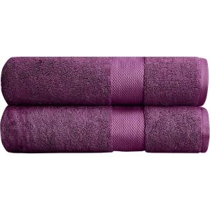 Thick Luxury Bath Towels – 30” x 60” | Heavy Weight | LargeBath Towels | 100% Combed Cotton | Ultra Soft & Highly Absorbent | 800 GSM | Violet Bath Sheet – 2 Pack