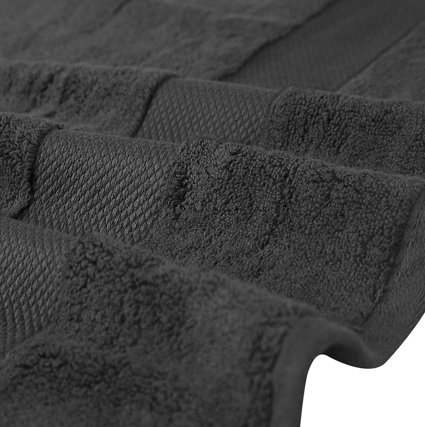imageThick Luxury Bath Towels 30 x 60 Heavy Weight LargeBath Towels 100 Combed Cotton Ultra Soft amp Highly Absorbent 800 GSM Grey Bath Sheet 2 Pack