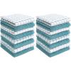 Bumble Kitchen Towels | 100% Cotton Dish Towels with Hanging Loop | 16″x 28″ | 380GSM | Absorbent Kitchen Towel Set | 6 Pack, Aqua(Aqua)