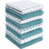 Bumble Kitchen Towels | 100% Cotton Dish Towels with Hanging Loop | 16″x 28″ | 380GSM | Absorbent Kitchen Towel Set | 6 Pack, Aqua(Aqua)