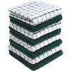 Bumble Kitchen Towels | 100% Cotton Dish Towels with Hanging Loop | 16″x 28″ | 380GSM | Absorbent Kitchen Towel Set | 6 Pack, Aqua(Green)