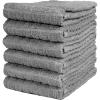 Bumble Kitchen Towels | 100% Cotton Dish Towels with Hanging Loop | 16″x 28″ | 380GSM | Absorbent Kitchen Towel Set | 6 Pack, Aqua(Grey – Solid)
