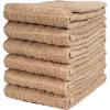 Bumble Kitchen Towels | 100% Cotton Dish Towels with Hanging Loop | 16″x 28″ | 380GSM | Absorbent Kitchen Towel Set | 6 Pack, Aqua(Tan – Solid)