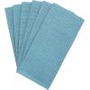 Premium Kitchen Towels (16”x 28”, 6 Pack), 3 pc Yarn Dyed + 3 Solid – Multiple Kitchen Towel Set Design – 380 GSM Highly Absorbent Tea Towels Set with Hanging Loop (Tan,Weave Design)(Aqua)