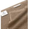 Premium Kitchen Towels (16”x 28”, 6 Pack), 3 pc Yarn Dyed + 3 Solid – Multiple Kitchen Towel Set Design – 380 GSM Highly Absorbent Tea Towels Set with Hanging Loop (Tan,Weave Design)(Tan)