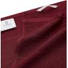 Premium Kitchen Towels (16”x 28”, 6 Pack), 3 pc Yarn Dyed + 3 Solid – Multiple Kitchen Towel Set Design – 380 GSM Highly Absorbent Tea Towels Set with Hanging Loop (Tan,Weave Design)(Red)